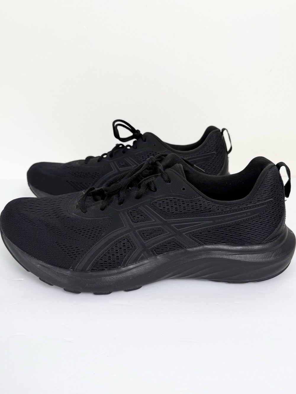 Asics Ortholite Gel Contend 12 Extra Wide (EE) Running Shoes Black Mesh Sneakers